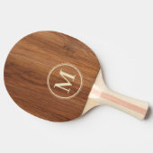 Red Oak Wood Monogram 卓球ラケット (横)