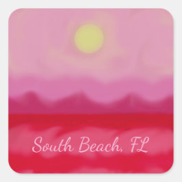 Red Ocean Sticker スクエアシール