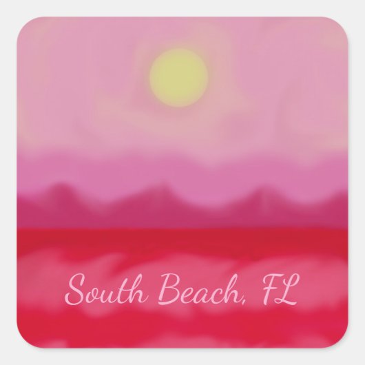 Red Ocean Sticker スクエアシール (正面)