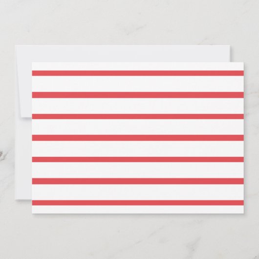 Red Oh Whatおもしろい写真クリスマス1st誕生日 招待状 (裏面)