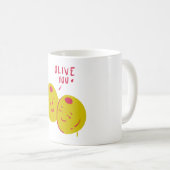 Red Olive You Valentines Day コーヒーマグカップ (正面右)