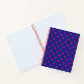 Red On Blue Polka Dots Pattern Design  ノートブック (内部)