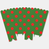Red On Green Polka Dots Pattern Design フェイバーボックス (見開き)