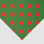 Red On Green Polka Dots Pattern Design  薄葉紙 (詳細)
