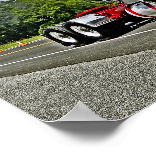 Red on Silver COE Poster ポスター (角)