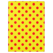 Red On Yellow Polka Dots Pattern Design  クリップボード (裏面)