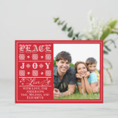 Red One Photo Peace, Joy, and Love Christmas シーズンカード (スタンド正面)