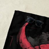 Red Oni Mask Art – Japanese Demon Design ビーチタオル (インサイチュ)