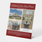 Red Open House Real Estate Listing Photo 台座サイン (正面)