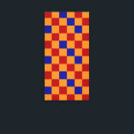 Red Orange Blue Checkered Pattern Design キャンバスプリント<br><div class="desc">Red Orange And Blue Checkered 3 colours Check Pattern Design</div>