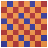 Red Orange Blue Checkered Pattern Design  ファブリック (見本)