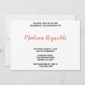 Red Orange Green Blue Yellow River Birthday  招待状 (裏面)