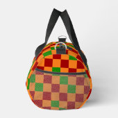 Red Orange Green Checkered Pattern Design ダッフルバッグ (右)