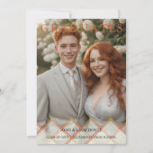 Red Orange Overlay Transparency Shapes Photo Grads 招待状 (正面)