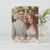 Red Orange Overlay Transparency Shapes Photo Grads 招待状 (スタンド正面)