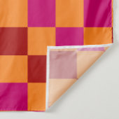 Red Orange Pink Checkered Pattern Design  ファブリック