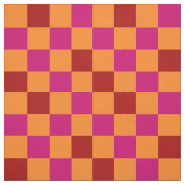 Red Orange Pink Checkered Pattern Design  ファブリック (見本)