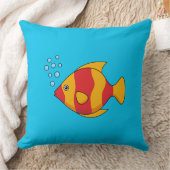 Red Orange Tropical Fish  クッション (ブランケット)