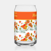 Red Orange Yellow Poppy Flowers Poppies Flower ガラス缶 (右)