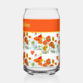 Red Orange Yellow Poppy Flowers Poppies Flower ガラス缶 (左)