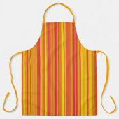 Red Orange Yellow Stripes Seamless Pattern エプロン (正面)
