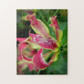 Red Orchid Flower blooming aesthetic Photo -  ジグソーパズル (縦)