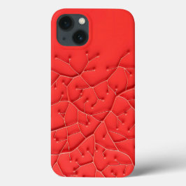 Red Organic Design iPhone Case Bold Texture iPhone 13ケース