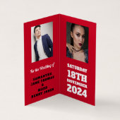 Red Oriental Palace, Photo Save The Date Card 名刺 (内部)