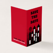 Red Oriental Palace, Photo Save The Date Card 名刺 (外部)