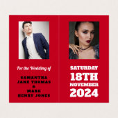 Red Oriental Palace, Photo Save The Date Card 名刺 (内部フラット)