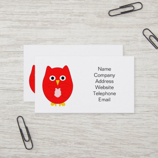 Red Owlデザイン 名刺 (正面/裏面インサイチュ)