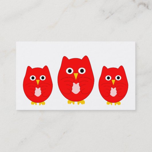 Red Owlデザイン 名刺 (裏面)