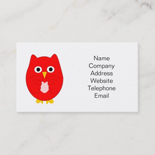 Red Owlデザイン 名刺 (正面)