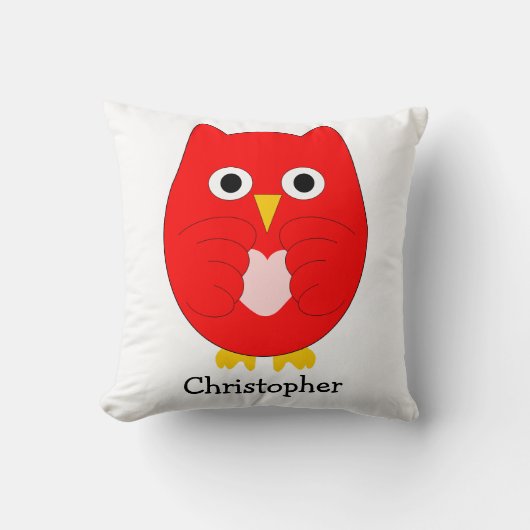 Red Owl Design Personalised クッション (正面)
