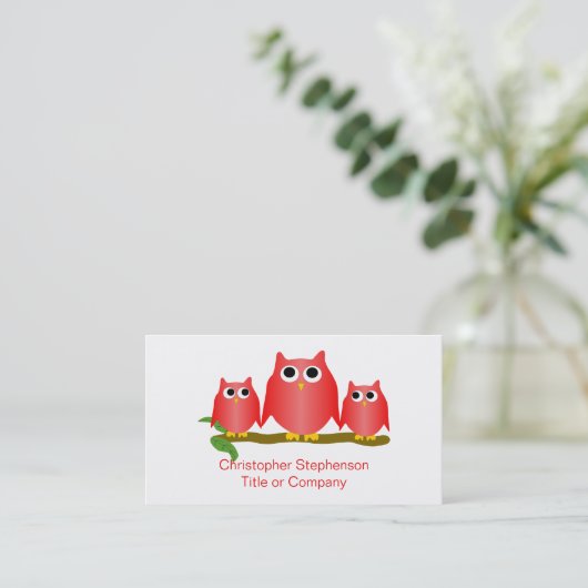 Red Owls Design 名刺 (スタンド正面)