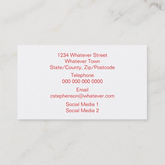 Red Owls Design 名刺 (裏面)