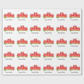 Red Owls Design Birthday Gift ラッピングペーパー (フラット)