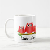 Red Owls Design Personalised コーヒーマグカップ (左)