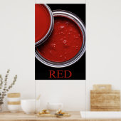 Red paint ポスター (キッチン)