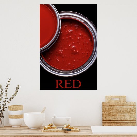 Red paint ポスター (キッチン)
