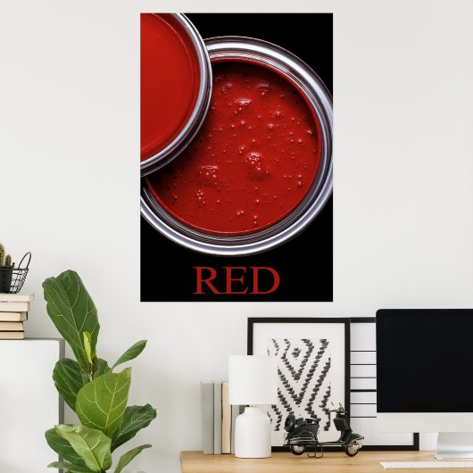 Red paint ポスター (ホームオフィス)
