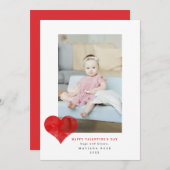 Red Painterlyハートモダンバレンタインデーの写真 シーズンカード (正面/裏面)