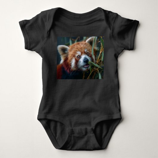 Red Panda ベビーボディスーツ (正面)