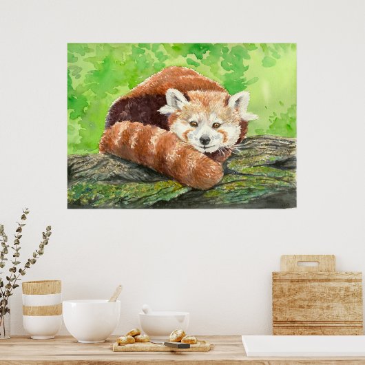 Red panda ポスター (キッチン)