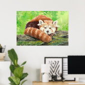 Red panda ポスター (ホームオフィス)