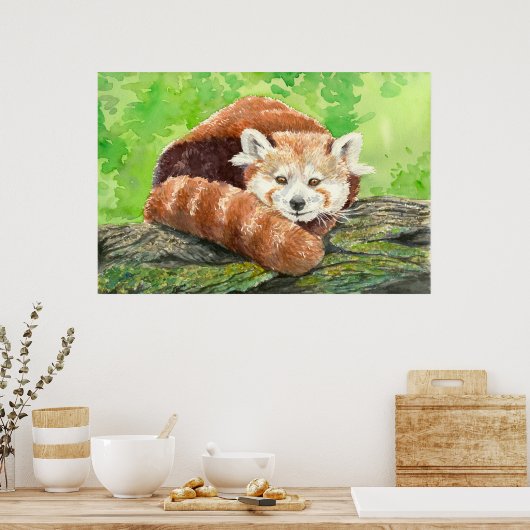 Red panda ポスター (キッチン)