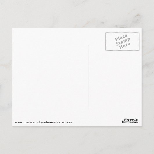 Red panda ポストカード (裏面)