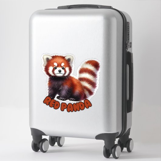 RED PANDA -子供部屋 シール (スーツケース)