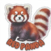 RED PANDA -子供部屋 シール (正面)