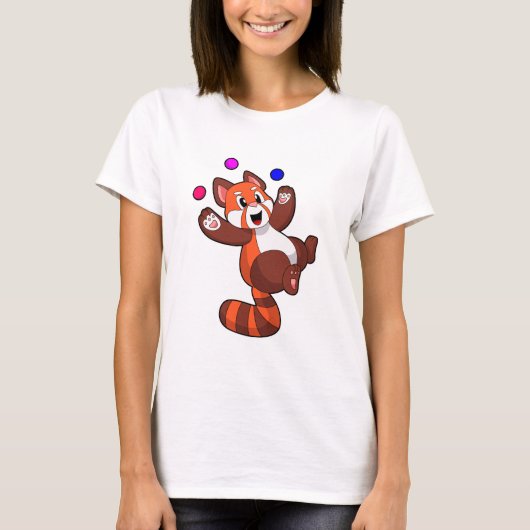 Red panda at Juggle Circus.PNG Tシャツ (正面)